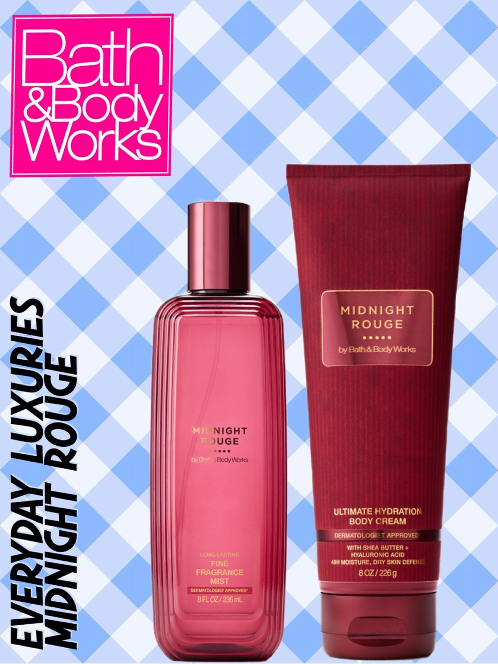 BATH & BODY WORKS 2PC Bundle -
MIDNIGHT ROUGE